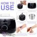 Waxing Kit for Women/Men - Hair Removal Wax Warmer with 6 Hard Wax Beans - Full Body, Face, Bikini, Armpit - 10 Applicators Sticks, 5 Protection Paper Circles (Black) - Buy Online on SooperMarket.com