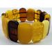 Natural Baltic Amber Stretch Bracelet - Handmade Multicolor Amber Jewelry from Certified Amber Beads - Buy Online on SooperMarket.com