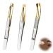 Xumann 3pc Eyebrow Tweezers Women Professional Tweezers for Facial Hair Women Slanted Tweezer Set