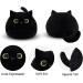 KOMUNJ Black Cat Plush 30cm - Soft Stuffed Animal Toy for Kids & Adults | Cute Cat Pillow Gift for Valentines & Birthday - Buy Online on SooperMarket.com