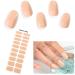 Ebanku 20pcs uv gel nail film nude pink nail film self -adhesive uv gel wraps nail sticker nail foil uv hardening with nail file and stick for women girls nail decoration