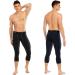 Runhit Men's Compression 3/4 Pants with Pockets 2 Pack - Black & Gray, Medium - Buy Online on SooperMarket.com