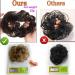 Silver Gray Messy Hair Bun Scrunchie Extension for Women | Curly Wavy Chignon Updo Hairpiece and Ponytail Accessory - Buy Online on SooperMarket.com