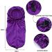 Shop Ladaypoa Long Satin Hair Hood - 2 Piece Silky Sleeping Cap for Curly Hair Protection | Extra Big Size Black & Purple - Buy Online on SooperMarket.com