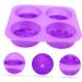 MAGICLULU 1pc Handmade Soap Mold Flower Fondant Cake Molds DIY Muffin Tool Silicone Biscuits Rose Candy Cookie Cake Flower Casting Molds Resin Mold Silica Gel Flower Model Purple Round 3X16.6X16.6CM - Buy Online on SooperMarket.com
