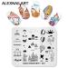 4pcs Nail Art Stamping Plates - Amusement Park Circus Animal Templates for DIY Nail Decoration - Buy Online on SooperMarket.com