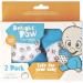 Delight Paw Baby Teething Mitten | Self-Soothing Pain Relief for Babies Over 3 Months | BPA-Free | Mom Designed | Includes Hygienic Travel Bag | 2 Pack Bubbly Blue - Buy Online on SooperMarket.com