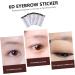 Angoily 4pcs Eyebrow Stickers Waterproof Eyebrow Brown Eyebrow Tool 3d Shaping Post Paper - Buy Online on SooperMarket.com
