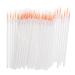 WOONEKY 100pcs Disposable Eyeliner Brush Woman Makeup Brush Lipliner Brush Fine Liner Brush White Nylon