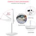 Rechargeable Lighted Makeup Mirror with 1X/10X Magnification | 46 LED Lights | 3 Lighting Modes | Touch Screen Dimmable Vanity Mirror | 90 Rotation | Portable Travel Cosmetic Mirror - Buy Online on SooperMarket.com