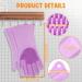 Comfpet Pet Care Gloves for Dog & Cat Hair Removal | Food-Safe Silicone Brush for Bathing & Massaging Puppies & Kittens (Purple) - Buy Online on SooperMarket.com