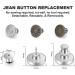 Adjustable Reusable Jean Buttons Set | Metal Pants Button Replacement - 12 Sets | No Sew, No Tools Required | Instantly Tighten Loose Jeans - Buy Online on SooperMarket.com