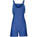WILLBEST Women's Casual Dungarees Summer Overalls Jumpsuits Short Sleeve Straps Straight Wide Leg Long Pant Romper with Pockets 845-oyvsw-5-blue M - Buy Online on SooperMarket.com