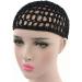 Handmade Women's Mesh Crochet Hair Net in Black - Sleep Cap Head Scarf Bonnet Snood Cover - Buy Online on SooperMarket.com