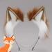 Mystiqut 1Pc Handmade Faux Fur Animal Ear Headband Fox Wolf Ears Headband Halloween Christmas Cosplay Party Costume Accessories Fluffy Wolf Fox Cat Ears Headband Costume Hair Hoop - Buy Online on SooperMarket.com