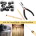 Premium Hair Extension Kit - Pliers Braiding Tools Crochet Hook & Silicone Micro Rings - Perfect for Hair Extensions & Feathers (Black) - Buy Online on SooperMarket.com