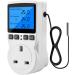 Diymore 220V Digital Temperature Controller Thermostat with Backlight LCD Screen - Ideal for Greenhouse, Farm, and Terrarium - Buy Online on SooperMarket.com