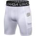 Lixada Men's Elastic Performance Sports Baselayer Shorts - Cool Dry Tights for Active Workouts | Large, A-Black/Grey/White - Buy Online on SooperMarket.com