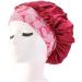 Tossper Women Satin Night Cap - Wide Elastic Hair Cover & Bonnet for Curly Hair - Black - Buy Online on SooperMarket.com