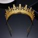 Kamirola Queen Crystal Tiara Headband for Women - Gold Red Wedding Hair Accessory - Buy Online on SooperMarket.com