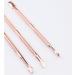 HaimiLiya 3Pcs Double Ended Stainless Steel Cuticle Pusher Set - Rose Gold Finish - Buy Online on SooperMarket.com