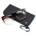 Jurchio Unisex Classic Vintage Space Glasses Frame | Clear Lens Glasses for Men & Women | Includes Glasses Case - Brown - Buy Online on SooperMarket.com
