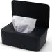 Wet wipes Box baby wet cloth box black storage box box for damp toilet paper moist cloth box with lid holds the towels wet paper box for at home and office