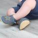 Dotty Fish Soft Leather Baby Shoes | Toddler Boys Non-Slip Suede Soles | Grey Rainbow Star 0-6 Months - 4-5 Years - Buy Online on SooperMarket.com
