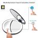 Portable Lighted LED Makeup Mirror 7X/1X Magnification | USB Rechargeable Compact Vanity Mirror with Dimmable Lights - Black - Buy Online on SooperMarket.com