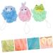 Angoily 6 Pcs Cartoon Bath Mesh Sponge Loofahs - Dead Skin Clean Pouf & Back Massager | International Shipping - Buy Online on SooperMarket.com