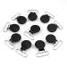 Hzyyier 10 pieces pacifier clips metal round pacifier clip for pacifier band holder toy holder clip diy make deliveries (black)