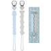 Kowlone Dummy Clips Boys Girls Koala Bear Silicone Soother Pacifier Chain Flexible Binky Holder Set with Texture for Teething Baby Dummies 1-Piece Design(Grey Blue) B: Grey Beige