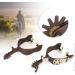 Horse Spurs Low Carbon Steel Horse Boot Spurs Decoration West Cowboy Style Horse Spurs for Riding - Buy Online on SooperMarket.com