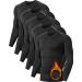 5 or 4 Pack Men's Thermal Compression Shirt Fleece Lined Long Sleeve Athletic Base Layer Cold Weather Gear Workout Top Black/Gray(5 Pack) Large
