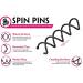30pcs Black Spiral Bobby Hair Pins with Non-Scratch Round Tips - Buy Online on SooperMarket.com