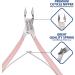Stainless Steel Professional Cuticle Nippers - Best Pink Cutters and Remover for Manicure and Pedicure - Buy Online on SooperMarket.com