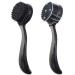Facial Cleansing Brush Black Charcoal Bristles  Ooloveminso 2Pcs Manual Face Brushes for Deep Cleansing and Exfoliating Pores  Face Scrubber to Massage  Makeup Remove and Skin Care-Clear Black