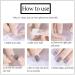Bmirth Flame Glossy Press on Nails - Long White Coffin False Nails for Women and Girls (Style 3) - Buy Online on SooperMarket.com