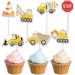 35-Pack Construction Cupcake Toppers Picks for Kids Birthday Party Decorations - Dump Truck, Excavator, Tractor Theme - Buy Online on SooperMarket.com