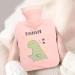 Spiral Hot Water Bottle 500ml - Cartoon Dinosaur Leak-Proof Heating Pad for Sore Muscles (Pink) - International Shipping - Buy Online on SooperMarket.com