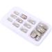 jayzee Natural False Nails Artificial Tip Manicure Phototherapy Nails Water Ripple Tablets Silver Gradient Color Nail Patch for Nail Art Salons and Home - Buy Online on SooperMarket.com