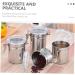 Zerodeko 4pcs Stainless Steel Freshness Container with Lid Metal Container Kitchen Pantry Organizer Travel Nuts Container Coffee Container Tea Bottle Food Container Household Storage Bottle - Buy Online on SooperMarket.com