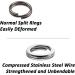 Dr.Fish Stainless Steel Split Ring 200LB-14mm 20 Pack - High Strength Flattened Hyper Wire Heavy Duty Lure Ring for Saltwater Fishing - Buy Online on SooperMarket.com