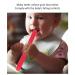 Hollow Silicone Teething Tube in Red - Safe, Textured, and Flexible for Baby's Teething Relief at Home - Buy Online on SooperMarket.com