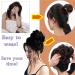 Silver Gray Messy Hair Bun Scrunchie Extension for Women | Curly Wavy Chignon Updo Hairpiece and Ponytail Accessory - Buy Online on SooperMarket.com