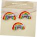 ABOOFAN 2 Pairs Rainbow Barrettes Snap Side Clamp Snap Hair Clip Colorful Hair Clips Rainbow Eardrop Props Kid Crafts Supplies Cotton Rainbow Pendant Girl Cartoon Alloy Flower Hairpin - Buy Online on SooperMarket.com