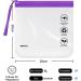 ECOHUB Airport Security Liquids Bags - 2 Pack Clear Travel Toiletry Bags with Strap - Airline Approved - Purple - Buy Online on SooperMarket.com