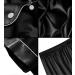 SWOMOG Kids Silk Pyjamas Set | Short Sleeve Satin PJs for Boys & Girls | Button-Down Silky Nightwear for Children & Teens | Black, Ages 8-9 - Buy Online on SooperMarket.com