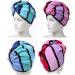 Anller 2 Pack 100% Cotton Hair Towel Wrap for Women - Red & Blue | Hair Drying Towel with Button | Dry Hair Hat Shower Head Towel - Buy Online on SooperMarket.com