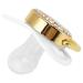 Bling Baby Pacifier - Silicone Soft Dummy Soother Teether Toy for Breastfeeding Babies 6-18 Months - With Clips - Perfect Baby Shower or Christmas Gift (White) - Buy Online on SooperMarket.com